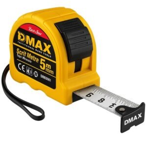 D-MAX 590E Şerit Metre 5 Mt X 19 Mm Sarı Siyah Renk Kombinasyonlu Kaliteli